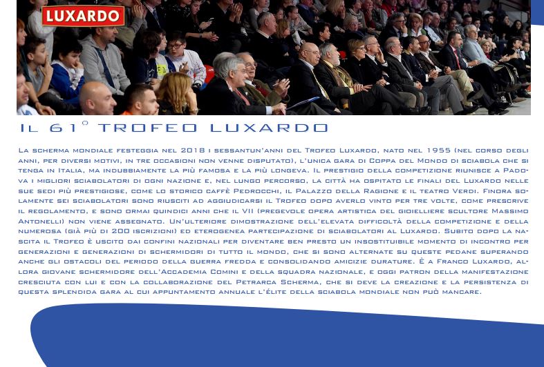 61 trofeo luxardo ilaria rebecchi sport veneto sport padovano cosa fare in veneto franco luxardo scherma sciabola maschile coppa del mondo di sciabola maschile schermitori schermitrici sport a padova eventi in veneto eventi a padova sportivi veneti magazine veneto